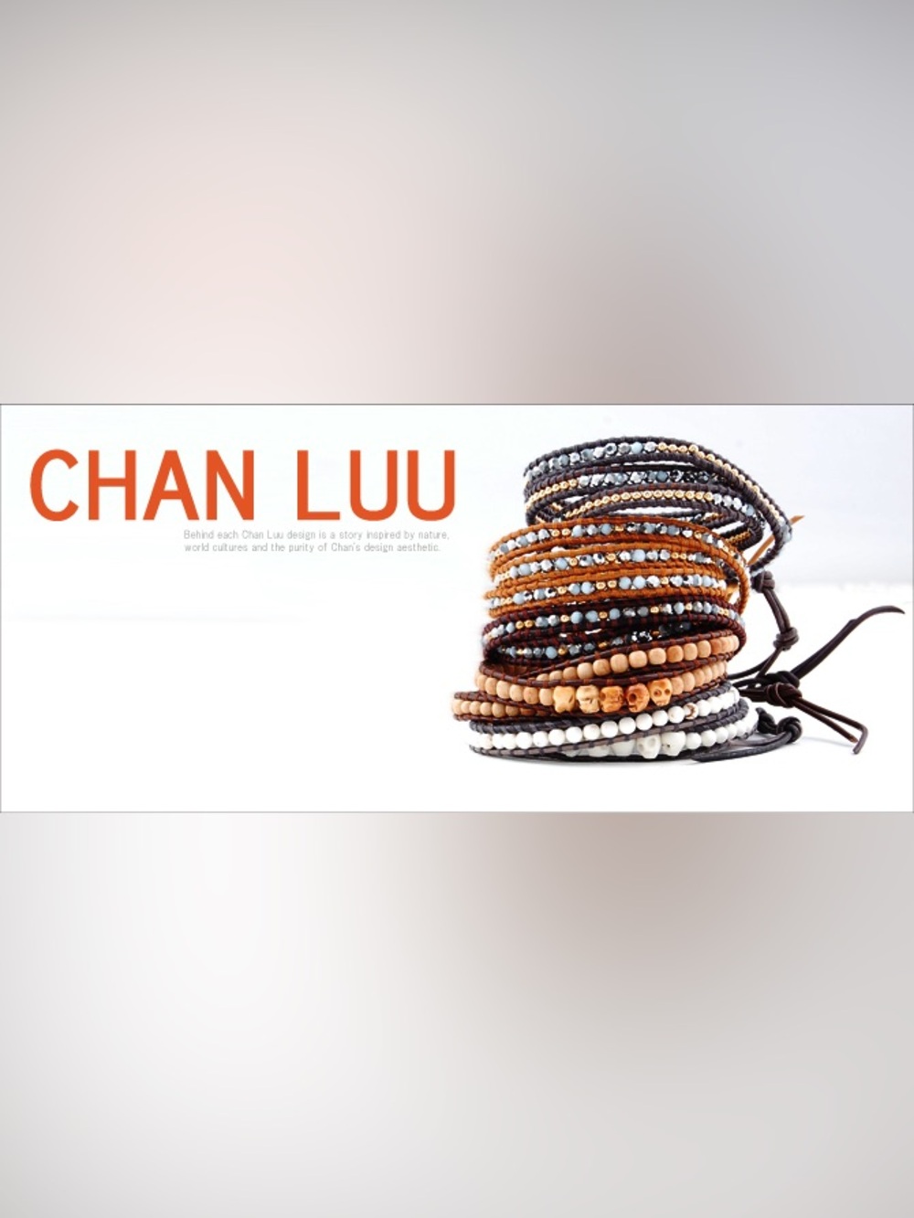 NWT CHAN LUU Luxury Designer Leather Wrap Beaded Bracelets LIVE SHOW LISTING